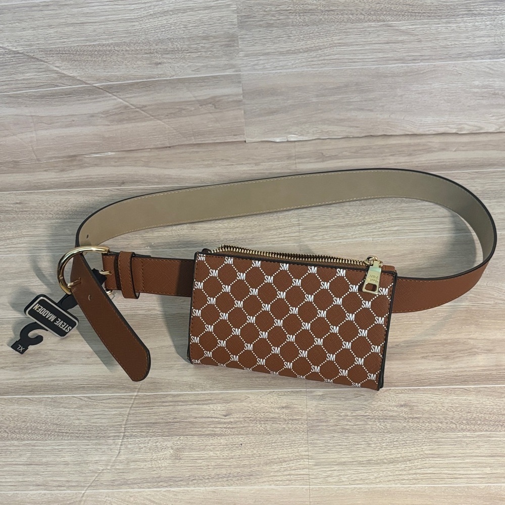 Steve Madden Brown Belt with Pouch